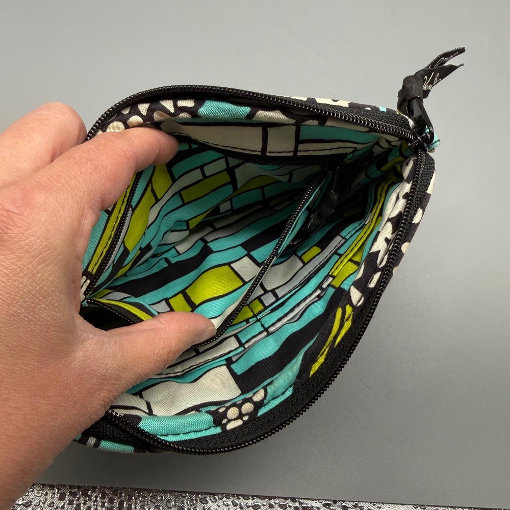 Vera Bradley‎ Provencal Floral Quilted Cotton Wristlet Wallet Blue Yellow White - Picture 4 of 4